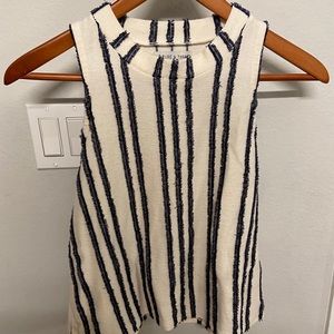 Texture and Thread Striped Tank Top